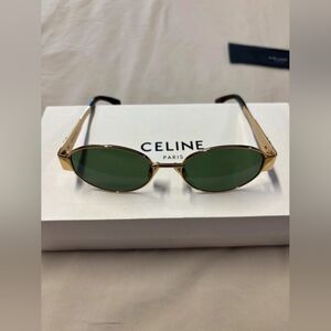 Celine Triomphe Gold Metal Sunglasses